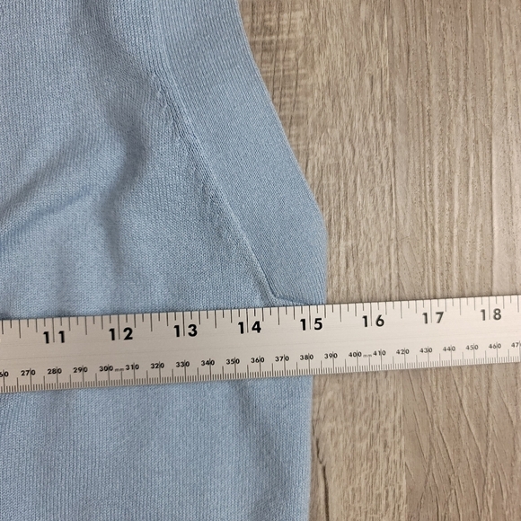 The Cotton–Merino Sweater Vest Steel Blue - Picture 9 of 9